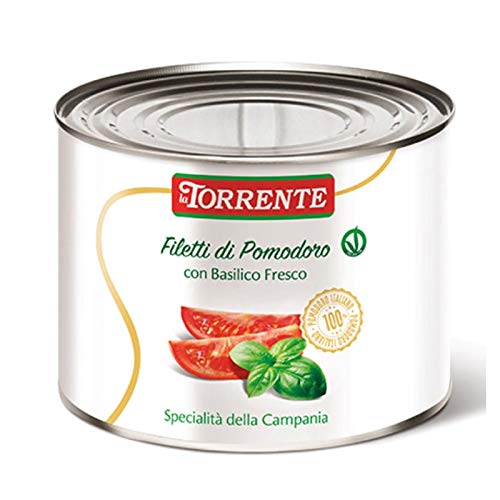 San Marzano Tomatenscheiben mit Basilikum 2500g - La Torrente von La Torrente