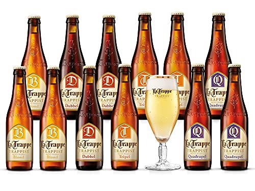 Eamufa LA TRAPPE Mix pack, Verschiedene Trappistenbiere aus Berkel-Enschot, Blond, Dubbel, Tripel, Quadrupel, 12x 0,33 Liter + Glas Eamufa LA TRAPPE Mix pack, Verschiedene Trappistenbiere aus Berkel-Enschot, Blond, Dubbel, Tripel, Quadrupel, 12x 0,33 Liter + Glas von Eamufa