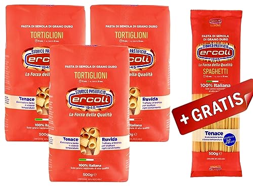 La Valle Angebot Vorrat Handwerkliche italienische Penne Tortiglioni oder Fusilli, Bronze Nudel 100% Hartweizengrieß, langsame Trocknung… (Tortiglioni, 3x500gr) von La Valle