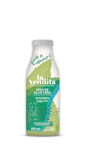 La Vendita Reiner Aloe Vera-Saft mit Fruchtfleisch. Aloe Vera-Direktsaft Bio. 100% biologischer Natursaft. Detox-Getränk in 0,5-Liter-Glasflasche La Vendita Reiner Aloe Vera-Saft mit Fruchtfleisch. Aloe Vera-Direktsaft Bio. 100% biologischer Natursaft. Detox-Getränk in 0,5-Liter-Glasflasche von La Vendita