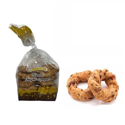 La casa dei i pasticcini Talg- und Pfeffer-Taralli, 500 Gr. - 3 Stück von La casa De i Pasticcini