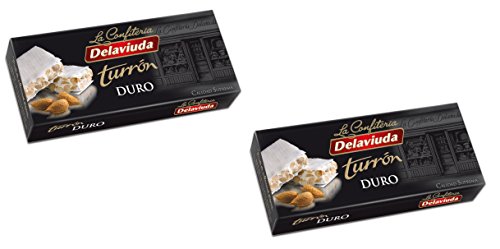 Delaviuda - Das Paket enthält 2 Turron Duro - Hartes Mandelnougat mit ganzen Mandeln - Höchste Qualität - 200gr (Kein Gluten) - Spanisch nougat / Spanisch turron von La confiteria Delaviuda