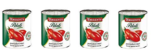 4x La torrente Pomodori Pelati geschälte Tomaten sauce aus Italien dose 800g von La torrente