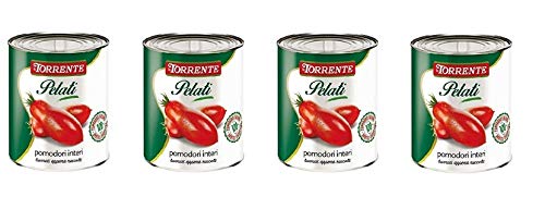 4x La torrente Pomodori Pelati geschälte Tomaten sauce aus Italien dose 800g von La Torrente