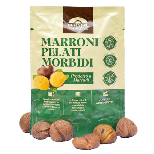 La Fabbrica dei Marroni - Geschälte, weiche, frische Maronen 100 g, Energiereich, Nahrhaft und Lecker, Glutenfreie Maronen, Frische Kastaniensorten La Fabbrica dei Marroni - Geschälte, weiche, frische Maronen 100 g, Energiereich, Nahrhaft und Lecker, Glutenfreie Maronen, Frische Kastaniensorten von La via del Marrone