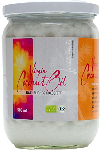 500 ml Bio Kokosöl - Premium Bio Kokosfett, Kokosnussöl, Nativ, Kaltgepresst, Rohkostqualität, Rein | zum Kochen, Braten und Backen, für Haare und Haut 500 ml Bio Kokosöl - Premium Bio Kokosfett, Kokosnussöl, Nativ, Kaltgepresst, Rohkostqualität, Rein | zum Kochen, Braten und Backen, für Haare und Haut von La vida bonita