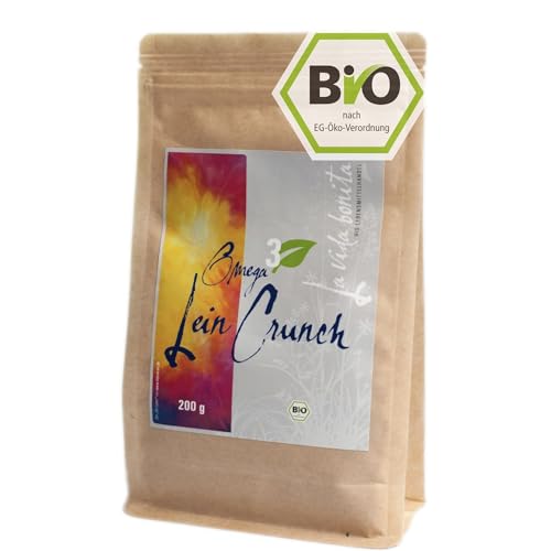 La vida bonita Omega-3 BIO-Lein Crunch 200g für Müsli & Bowls | Starte gesund in den Tag | Frühstückscerealien in Bio-Qualität für mehr Ballaststoffe, Aminosäuren und Omega 3 La vida bonita Omega-3 BIO-Lein Crunch 200g für Müsli & Bowls | Starte gesund in den Tag | Frühstückscerealien in Bio-Qualität für mehr Ballaststoffe, Aminosäuren und Omega 3 von La vida bonita