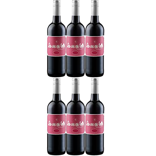 La vie est belle RougeVdF Rotwein Wein Halbtrocken Frankreich (6 Flaschen) von LA VIE EST BELLE