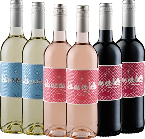 VINELLO 6er Winzerpaket - Sommerweine von La vie est belle mit einem VINELLO.weinausgießer | 6 x 0,75 Liter VINELLO 6er Winzerpaket - Sommerweine von La vie est belle mit einem VINELLO.weinausgießer | 6 x 0,75 Liter von La vie est belle