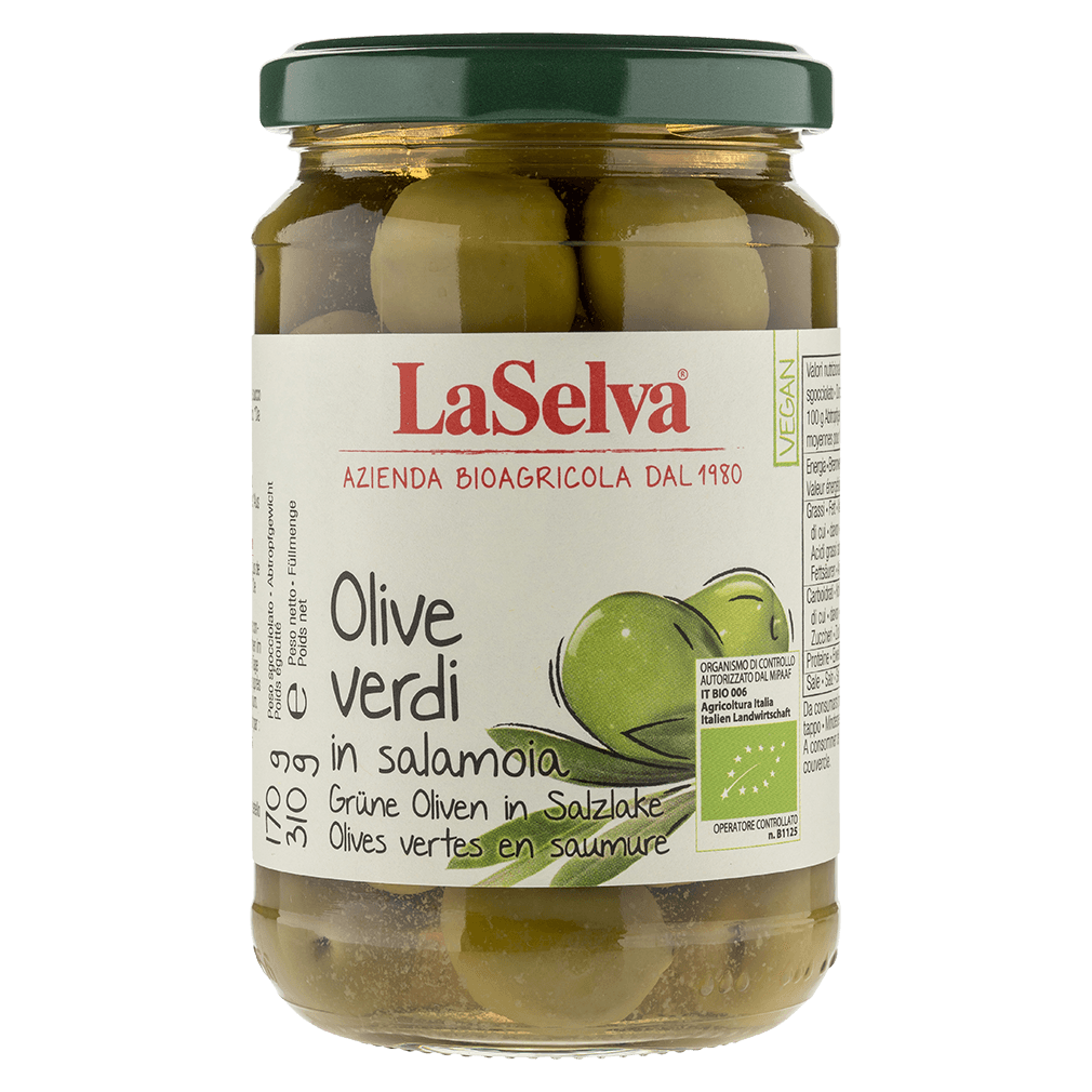 Bio Grüne Oliven in Salzlake von LaSelva