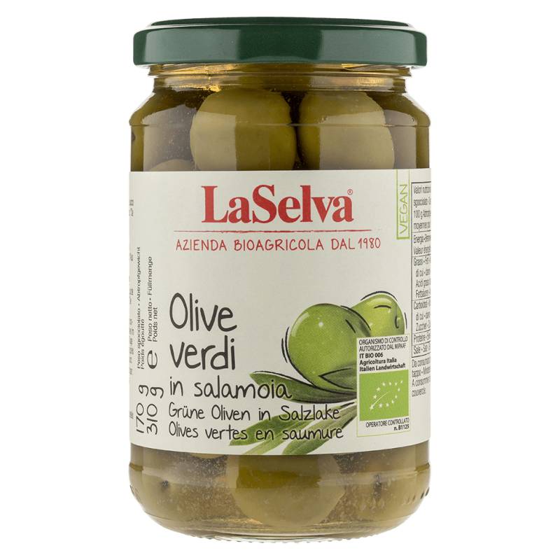 Bio Grüne Oliven in Salzlake von LaSelva