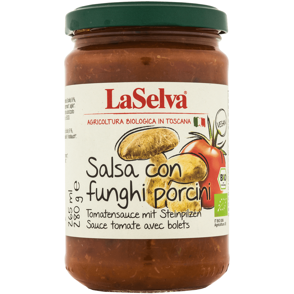 Bio Tomatensauce mit Steinpilzen Bio Tomatensauce mit Steinpilzen von LaSelva
