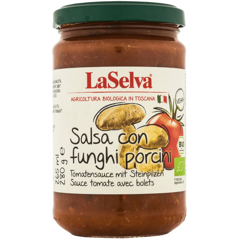 Bio Tomatensauce mit Steinpilzen von LaSelva