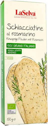 Knusprige Fladen mit Rosmarin - Knuspergebäck 2 x 150 gr von LaSelva