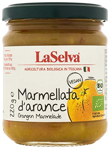 La Selva Bio Orangen Marmelade (Marmellata d`arance), 1er Pack (1 x 220 g) von LaSelva