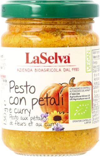 Pesto mit Curry und Blüten - Kürbis Würzpaste 6 x 130 gr von LaSelva