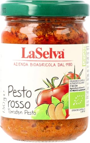 La Selva Bio Pesto rosso Tomaten Pesto - Tomaten Würzpaste (2 x 130 gr) von LaSelva