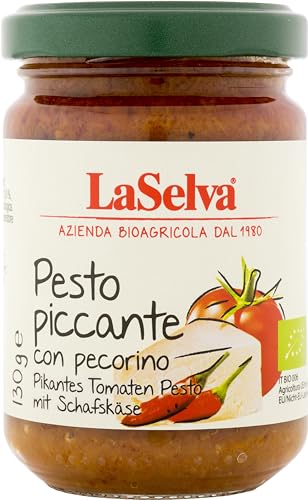 La Selva Bio Pikantes Tomaten Pesto mit Schafskäse (2 x 130 gr) von LaSelva
