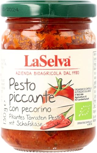 La Selva Bio Pikantes Tomaten Pesto mit Schafskäse (6 x 130 gr) von La Selva