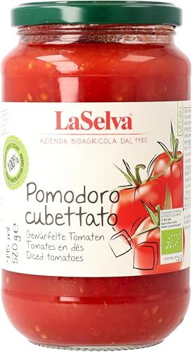 La Selva Bio Pomodoro cubettato - Gewürfelte Tomaten (6 x 520 gr) von La Selva