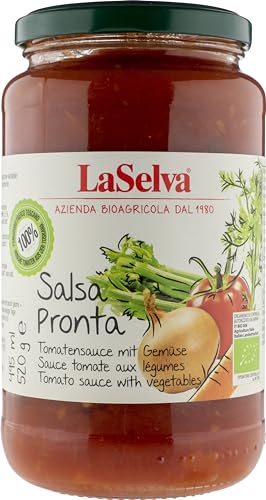 La Selva Bio Salsa Pronta - Tomatensauce mit frischem Gemüse (6 x 520 gr) von La Selva