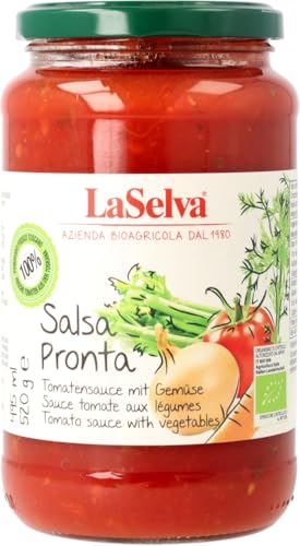 Salsa Pronta - Tomatensauce mit frischem Gemüse 6 x 520 gr von LaSelva