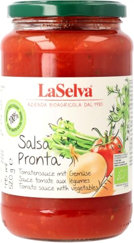 La Selva Bio Salsa Pronta - Tomatensauce mit frischem Gemüse (6 x 520 gr) von LaSelva