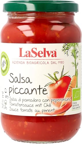 La Selva Bio Salsa piccante - Tomatensauce mit Chili (6 x 340 gr) von LaSelva