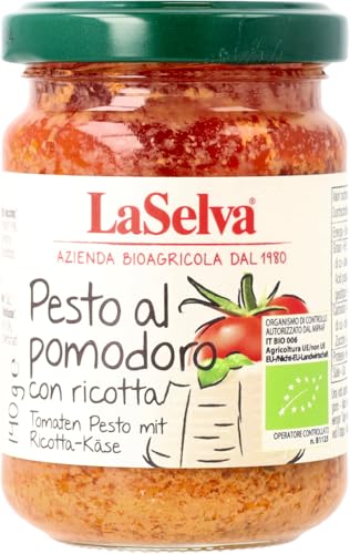 Tomaten Pesto mit Ricotta-Käse - Tomaten Würzpaste 6 x 140 gr von LaSelva