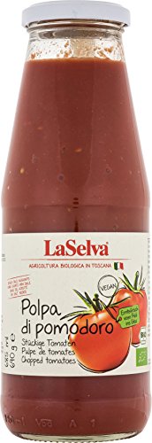 La Selva Bio Tomatensauce mit stückigen Tomaten, vegan, 6er Pack (6 x 425 g) von LaSelva