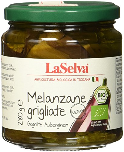 LaSelva Auberginen gegrillt in Olivenöl 280g Bio Antipasti, 3er Pack (3 x 280 g) von LaSelva