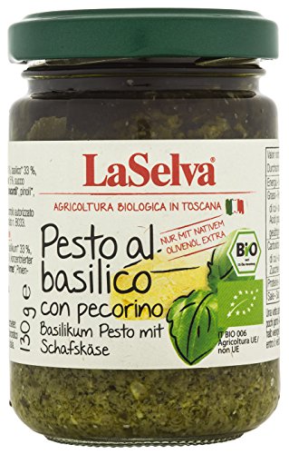 LaSelva Bio Basilikum Pesto mit Schafskäse, 130 g von LaSelva