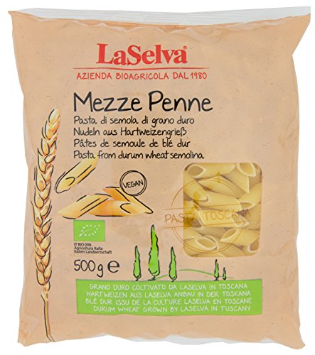 LaSelva Bio Mezze Penne, Nudeln aus Hartweizengrieß, 500 g von LaSelva
