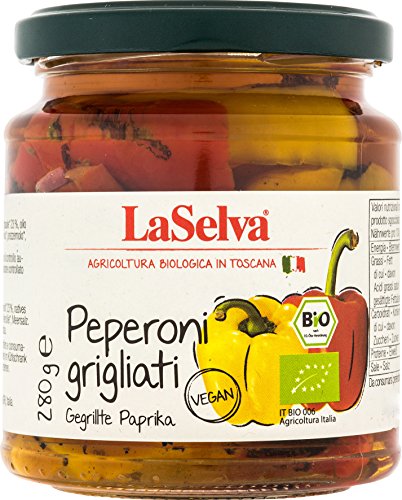 LaSelva Paprika gegrillt in Olivenöl 280g Bio Antipasti, 1er Pack (1 x 280 g) von LaSelva