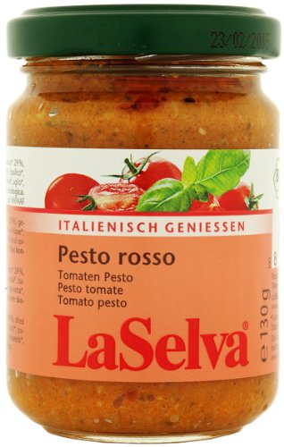 LaSelva Pesto rosso - Tomatenpesto 130g Bio Würz-Sauce, 6er Pack (6 x 130 g) von LaSelva