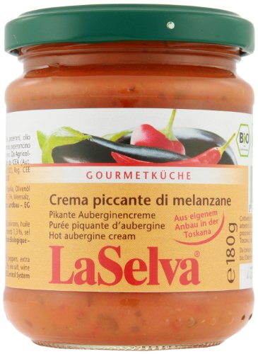LaSelva Pikante Auberginencreme 180g Bio Würz-Sauce, 1er Pack (1 x 180 g) von LaSelva