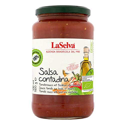 LaSelva - Salsa Contadina - Tomatensauce mit Gemüse und Olivenöl - 0,52 kg - 6er Pack LaSelva - Salsa Contadina - Tomatensauce mit Gemüse und Olivenöl - 0,52 kg - 6er Pack von LaSelva