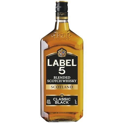 Label 5 , Blended Whisky , 1L , rauchig - torfiges Aroma , mehrfacher Preisgewinner , gut zum Mischen geeignet von Label 5