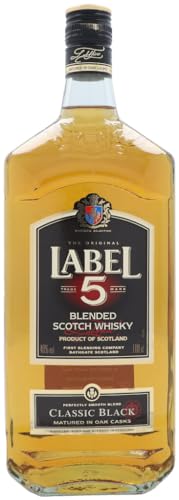 Label 5 , Blended Whisky , 1L , rauchig - torfiges Aroma , mehrfacher Preisgewinner , gut zum Mischen geeignet von Label 5