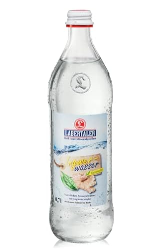 Labertaler Mineralwasser Plus - Ingwer-Wasser - Mehrweg - 12x0,7l mit Träger von Labertaler