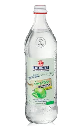 Labertaler Mineralwasser Plus - Limetten-Wasser - Mehrweg - 12x0,7l mit Träger von Labertaler