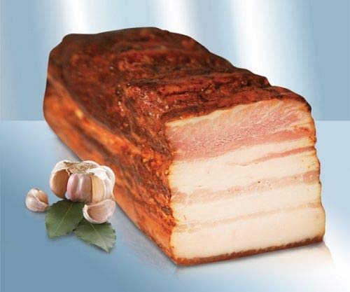 Gegarter Schweinebauch "Salo Po-ukrainski s Tschesnokom", geräuchert ca.600-630gg Gegarter Schweinebauch "Salo Po-ukrainski s Tschesnokom", geräuchert ca.600-630gg von Lackmann