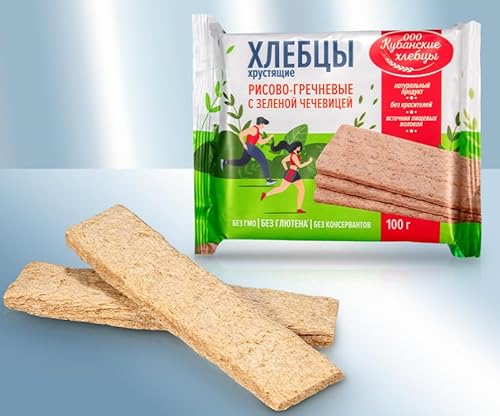 Knusperbrot aus Reismehl, Buchweizenmehl und grünen Linsen, Glutenfrei 100g von Lackmann