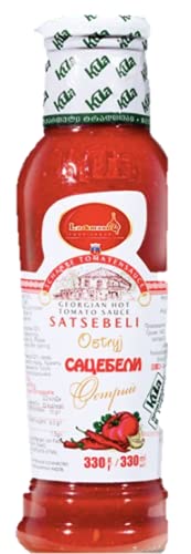 Kula Tomatensoße "Sazebeli", scharf | fgeorgische Fleischsauce für Fleisch, Meeresfrüchte, Fisch, Geflügel, Grill | 330ml von Lackmann