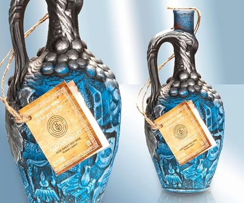 Rotwein "Alazani Valley", lieblich, Keramik in Souvenir-Flasche 11,5%, 750ml von Lackmann