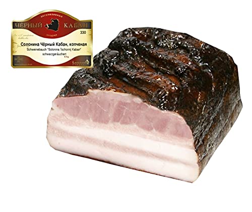 Schweinebauch schwarzgeräuchert Bauchspeck сало "Чёрный Кабан" копченое 250g von Lackmann