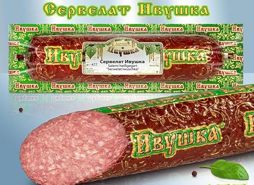 Wurst Serwelat Iwuschka Salami heißgegart 585g von Lackmann