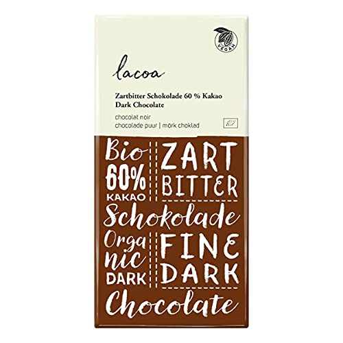 Lacoa - Zartbitter Schokolade 60% Kakao - 100 g - 10er Pack von Lacoa