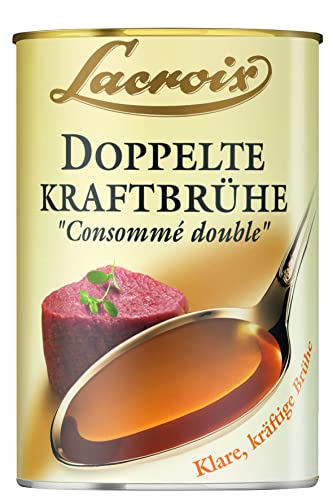 Lacroix Doppelte Kraftbrühe „Consommé double“ | 3x 400 ml | Klare, kräftige Brühe | Delikate Suppenspezialität für zwischendurch oder als Vorspeise von Lacroix