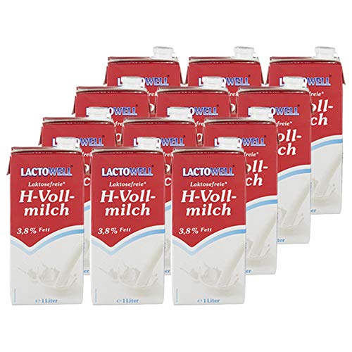 Lactowell laktosefreie H-Milch, 3,8% Fett, 12er Pack Lactowell laktosefreie H-Milch, 3,8% Fett, 12er Pack von Lactowell